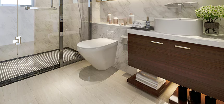 Burst Pipe Bathroom Cleanup in Glassboro